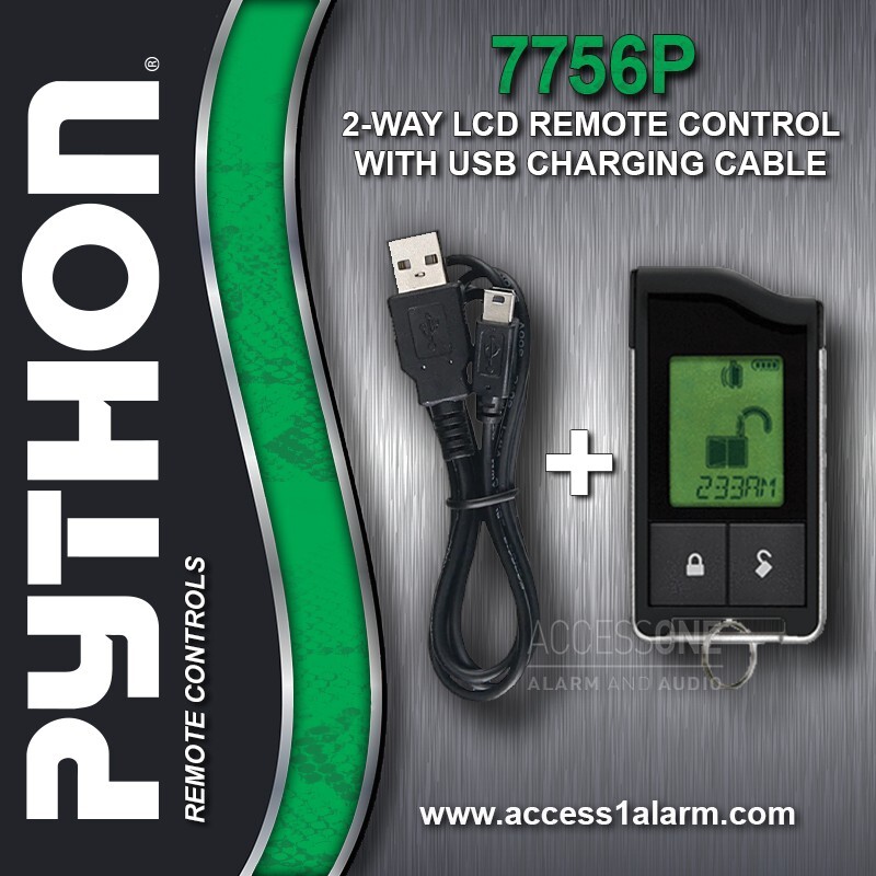 Python 7756P 2-Way LCD Remote Control With USB Charger and Manual For The 4606P