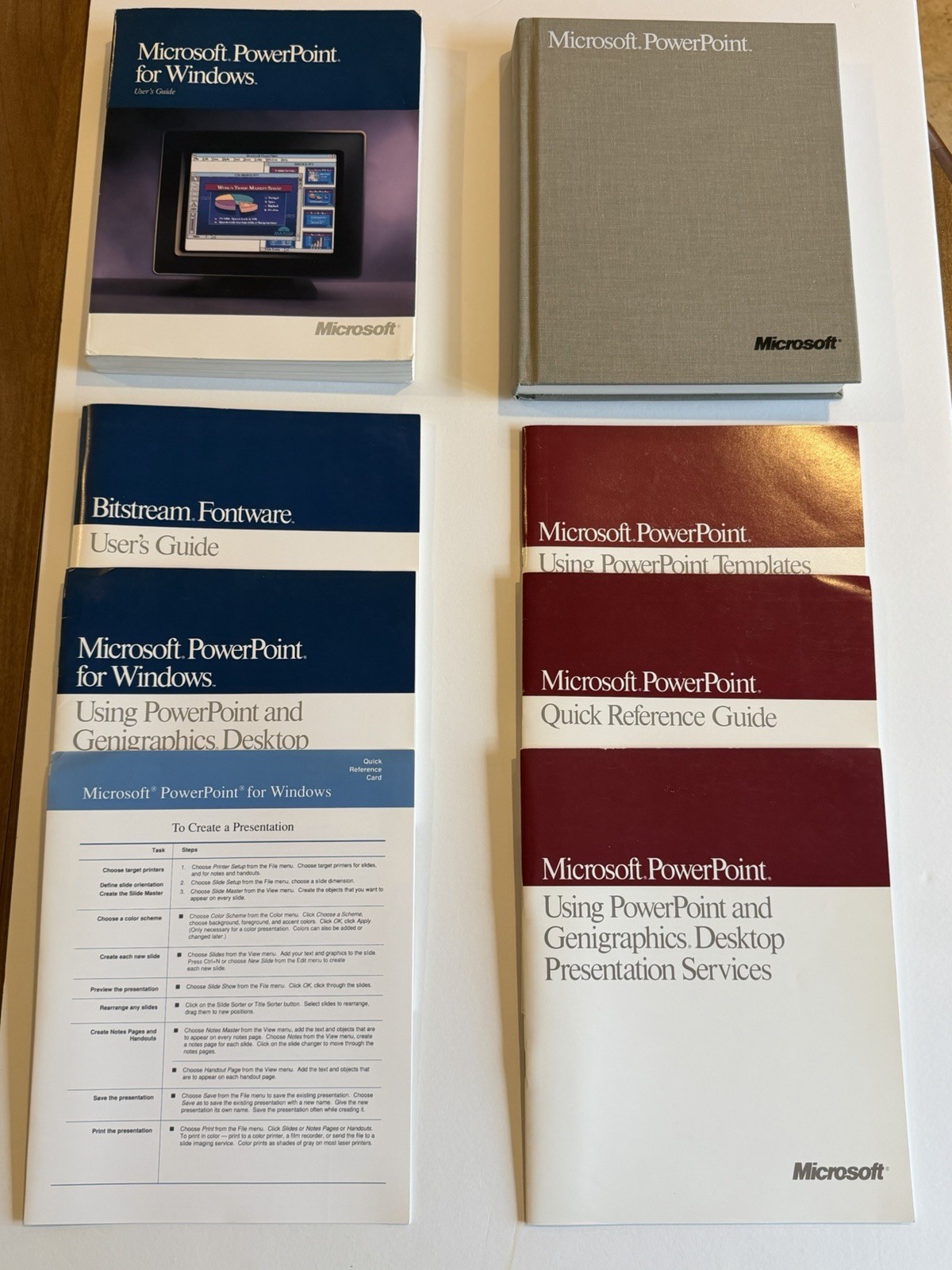 Bundle: Microsoft PowerPoint 2.0 for Mac & Windows User Guides / Manuals Vintage
