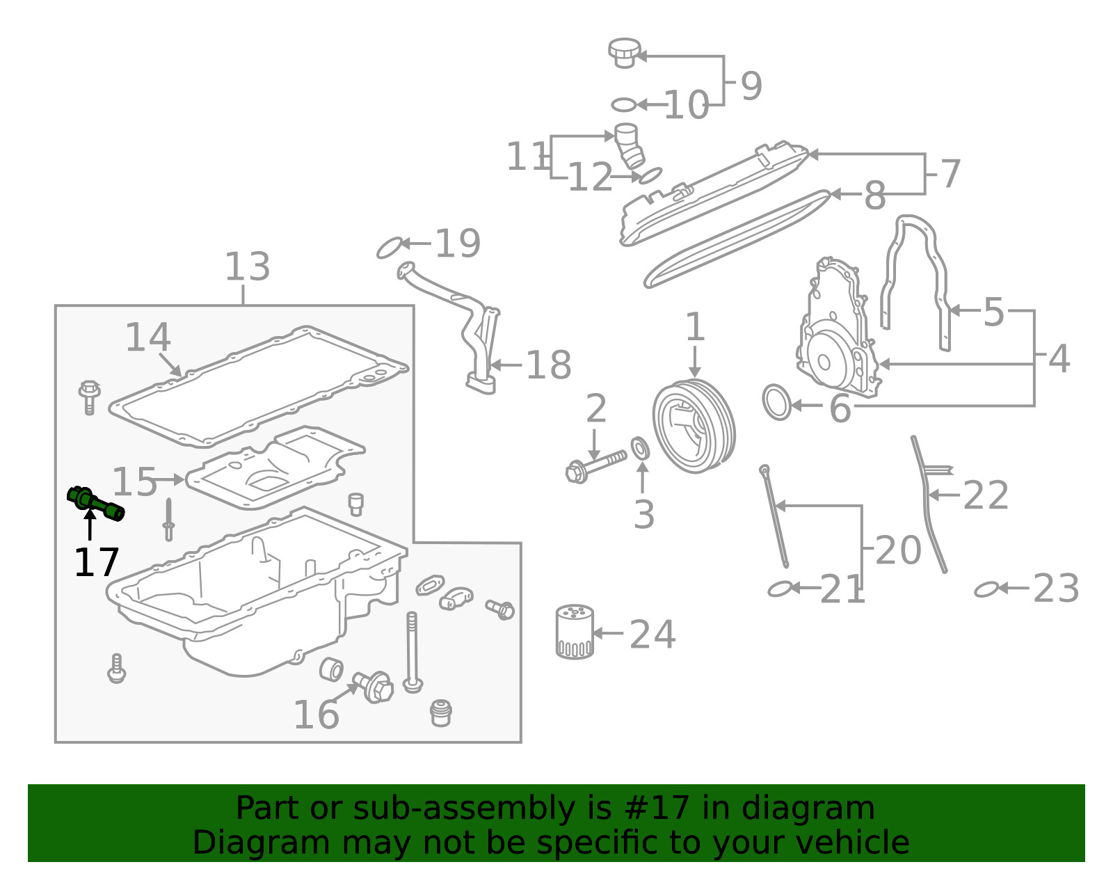 Genuine GM Engine Oil Level and Temperature Sensor 12603781
