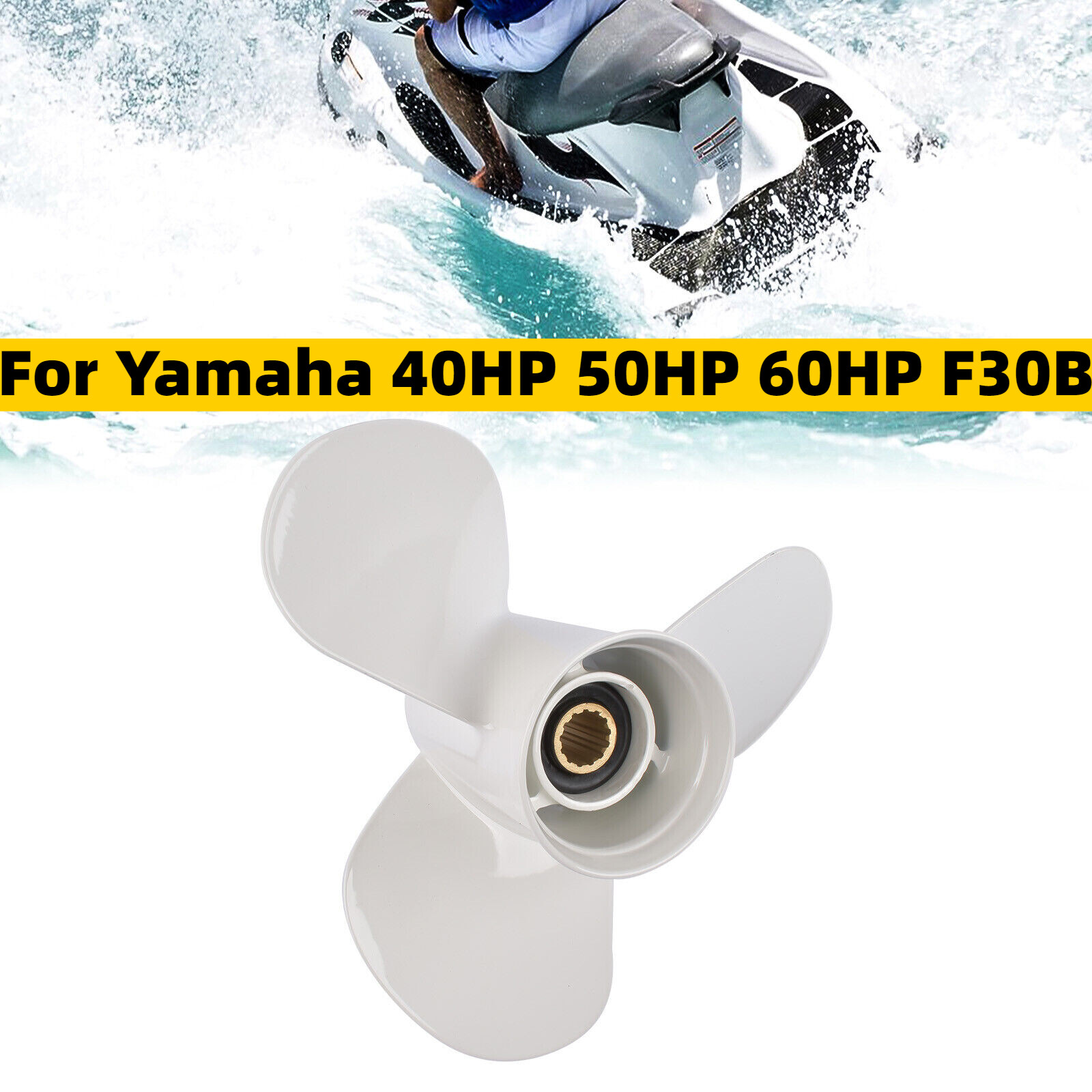For Yamaha 40HP 50HP 60HP F30B 11-3/8 X 12-G 2-stroke Boat Propeller