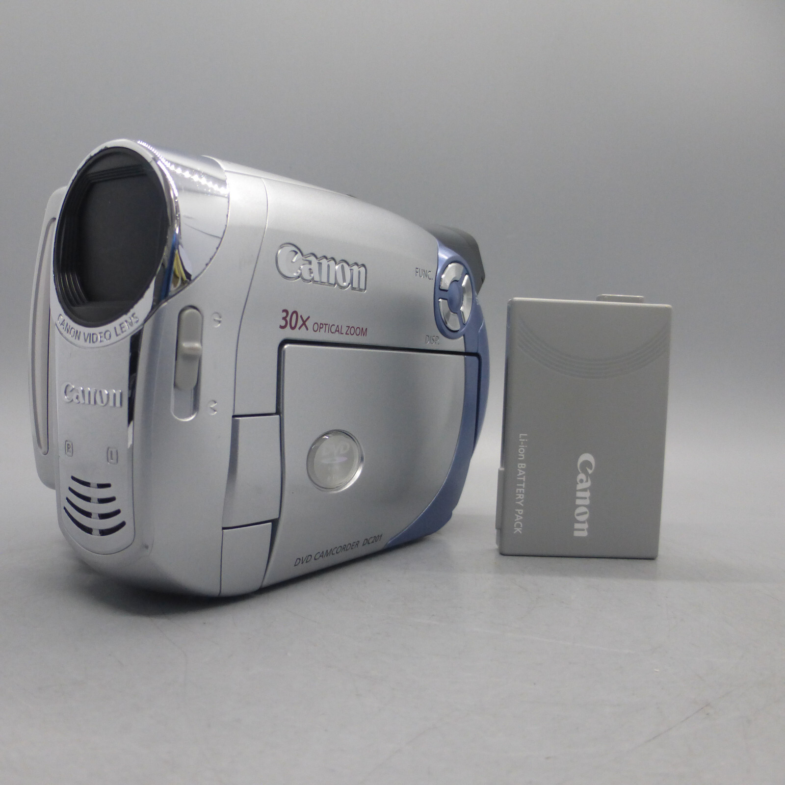 Canon DC201 Handheld DVD-RW Camcorder Silver Tested