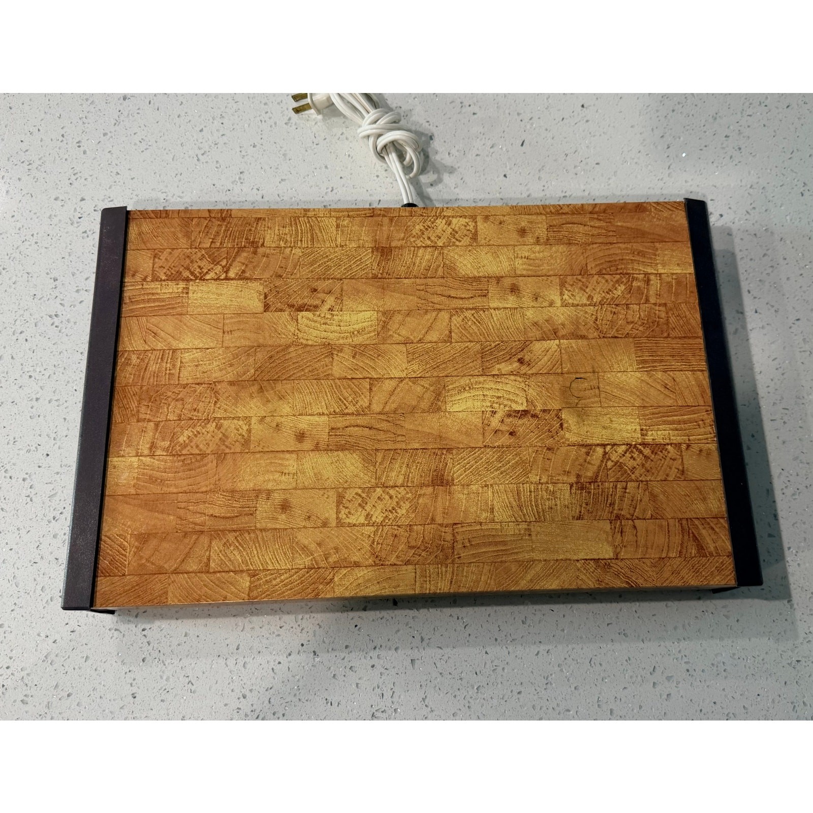 Vintage Warm-O-Tray Warmer Party Hostess Model #60 11" x 17" Wood Grain 1981