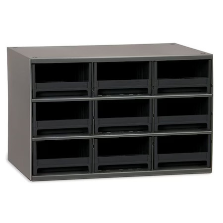Akro-Mils 19909Blk Drawer Bin Cabinet With 9 Drawers, Plastic, 17 In W X 11 In