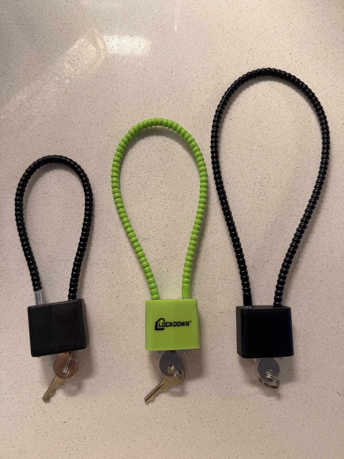 3 Firearm Handgun Rifle Shotgun Gun Cable Lock Brand New  3 Locks