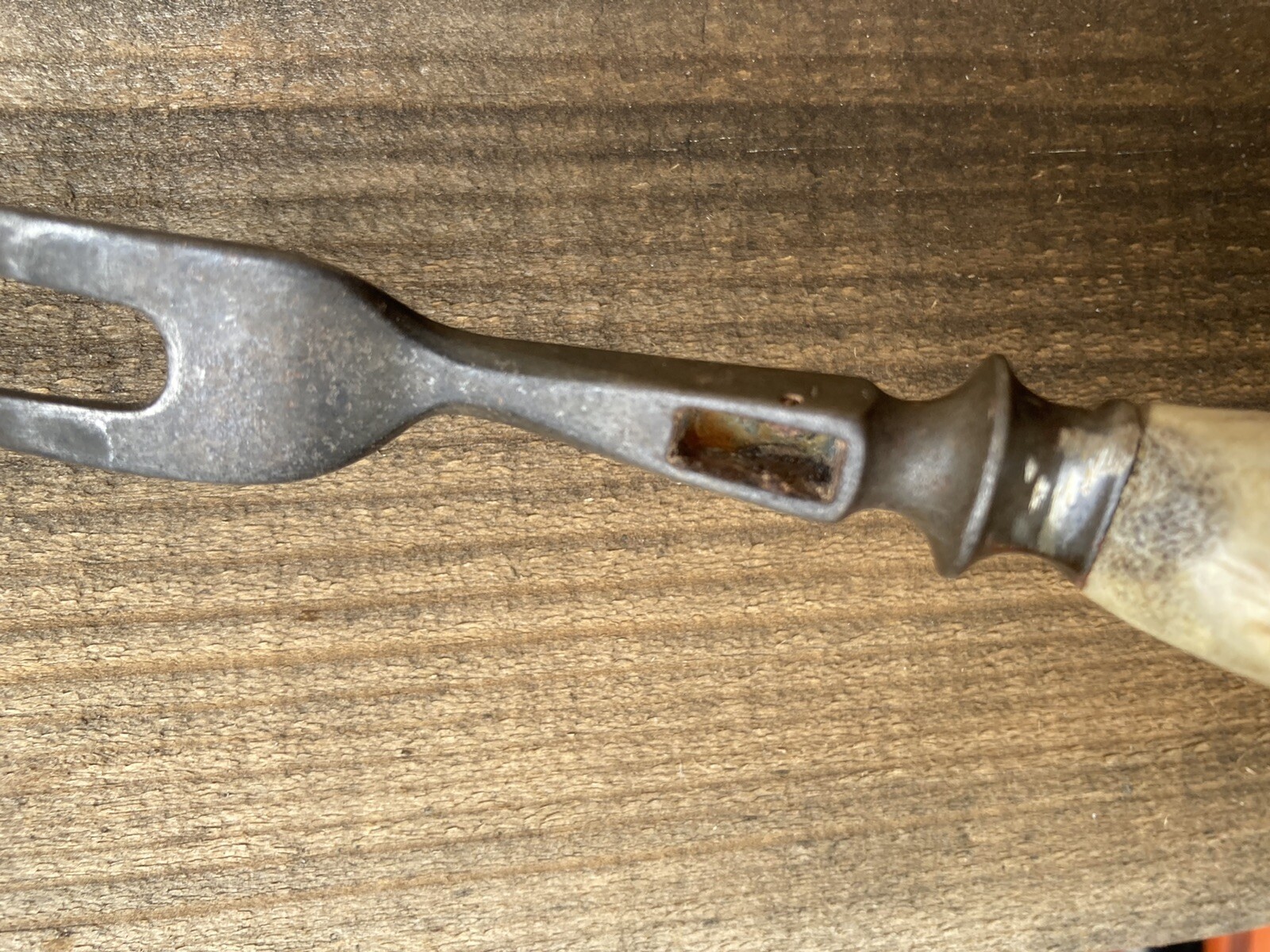 Primitive Fork Stag Horn Handle 10.5” Old