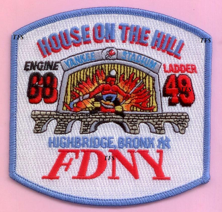 New York City Fire Dept Engine 68 Ladder 49 Patch Yankees v11