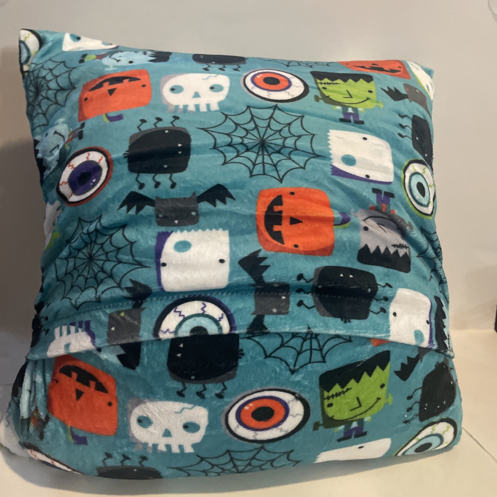 Minky Halloween Throw Pillowcase 13.5 X 15” (Pillow Insert Not Included)