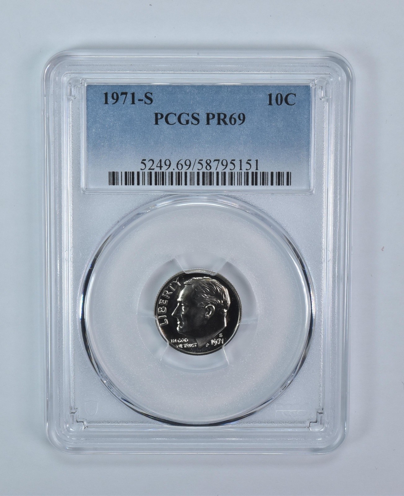 1971-S Roosevelt Dime PR69 PCGS Blue Label