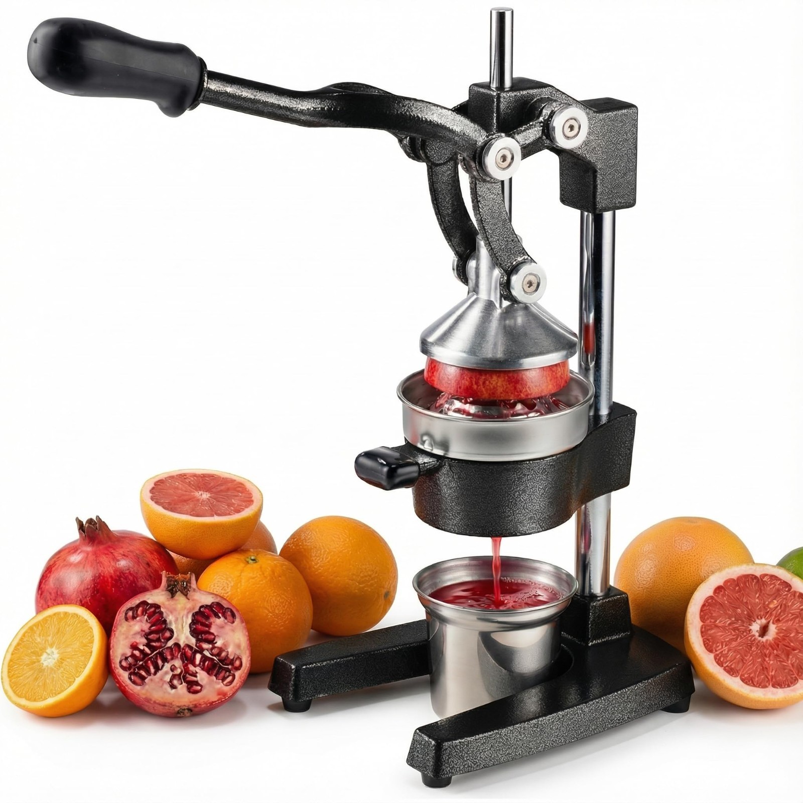 Cast Iron Citrus Juicer-Heavy Duty Manual Press for Oranges, Lemons, Grapefruit