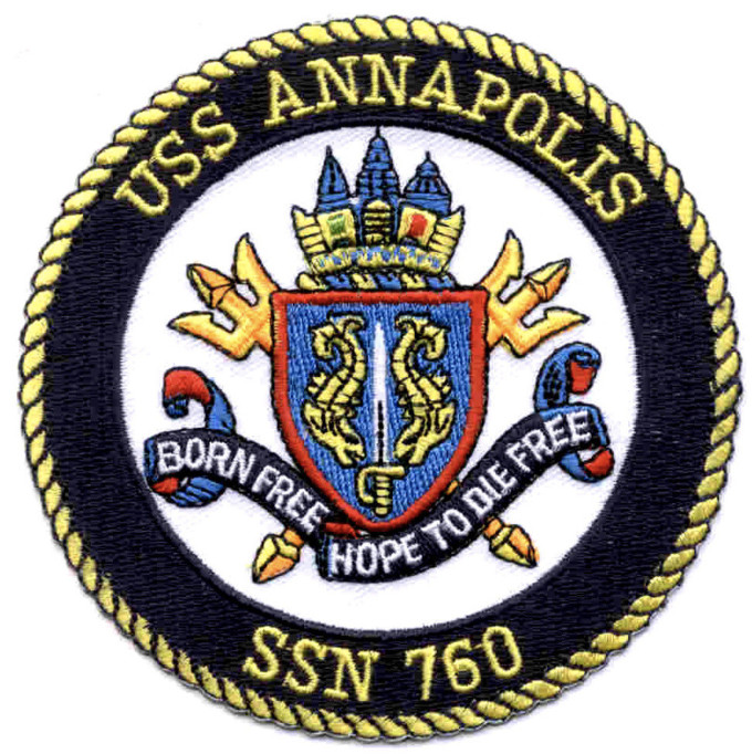 4" NAVY USS SSN-760 ANNAPOLIS EMBROIDERED PATCH