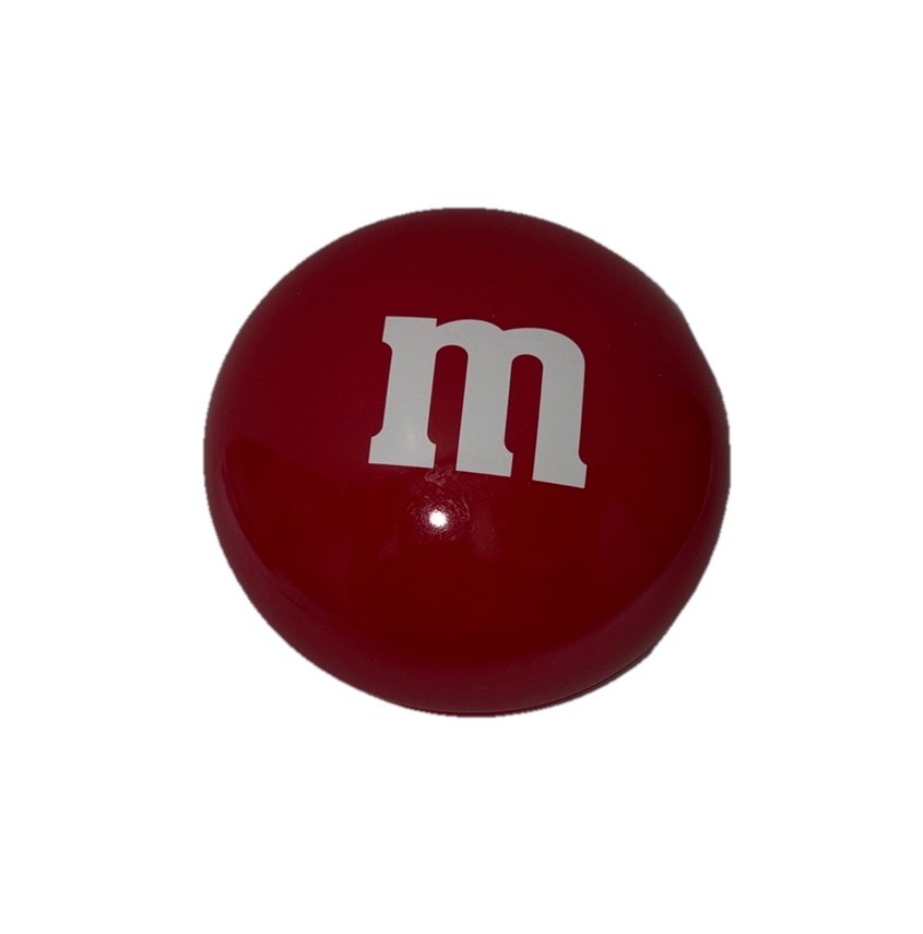 M&M's (M & M) 6" Red Metal Candy Tin, Two-piece, Round