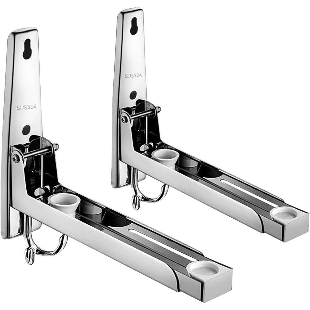 Retractable Foldable Microwave Oven Rack Wall Mounted Stand Holder with