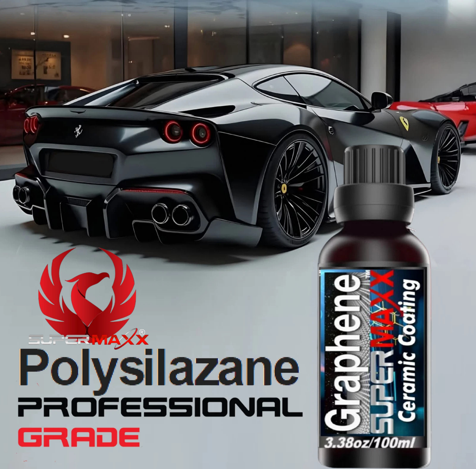 CERAMIC CAR COATING "GRAPHENE" 10 YEAR TRICURE PAINT PROTECTION" - 3.38OZ/100ML