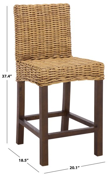 Safavieh TOBIE RATTAN COUNTER STOOL, Reduced Price 2172783382 BST6501C