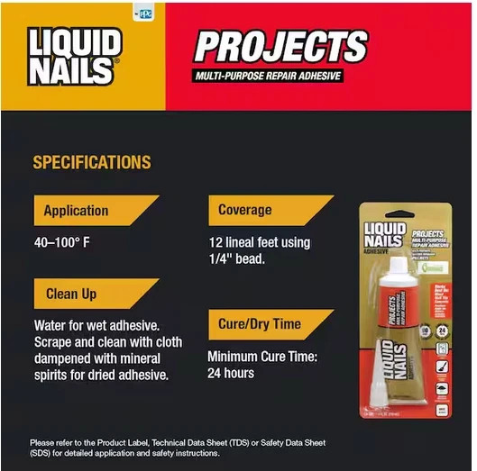 4 oz. White Latex Glue for Small Projects and Repairs