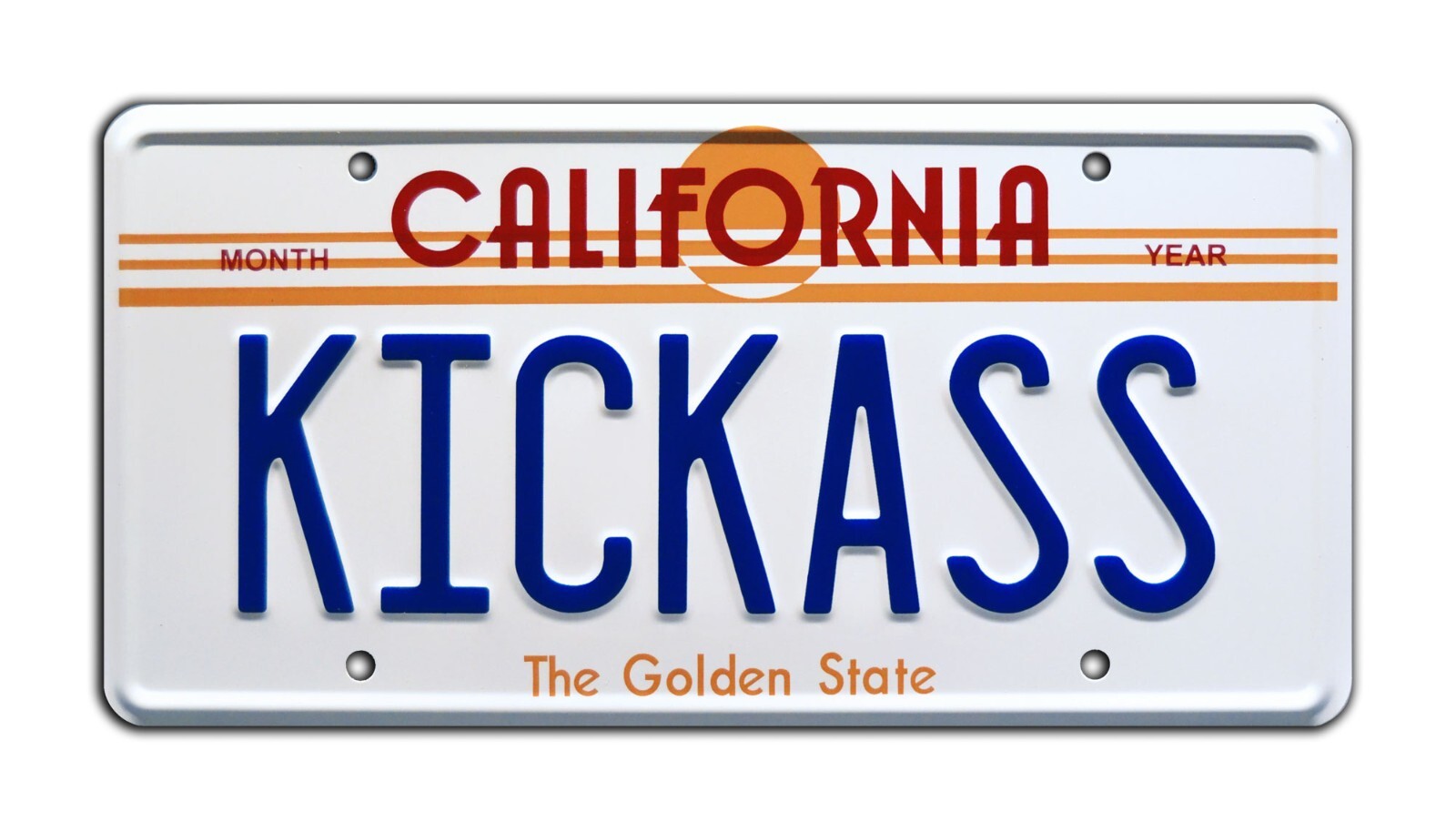 Elvira | Thunderbird | KICKASS | Metal Stamped Replica Prop License Plate