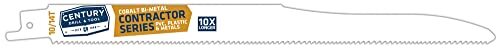 Century Drill & Tool 07001 9" Bi-Metal Reciprocating Saw Blade, 10/14T, 5 Pack