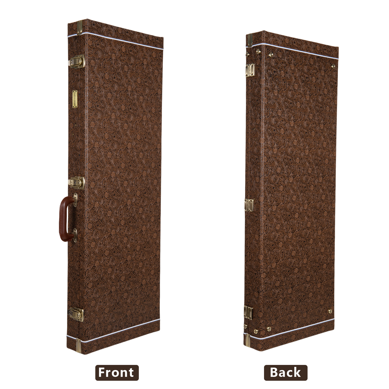 Crossrock Wood Case for Fender Stratocaster and Telecaster Guitars-Security Lock