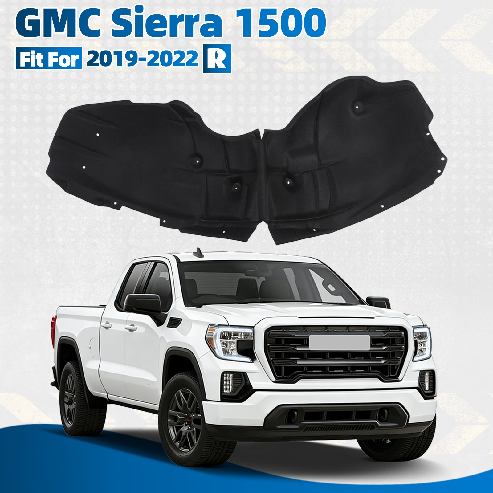 For 2019-2022 GMC Sierra 1500 Front Fender Liner Inner Panel Right Passenger RH