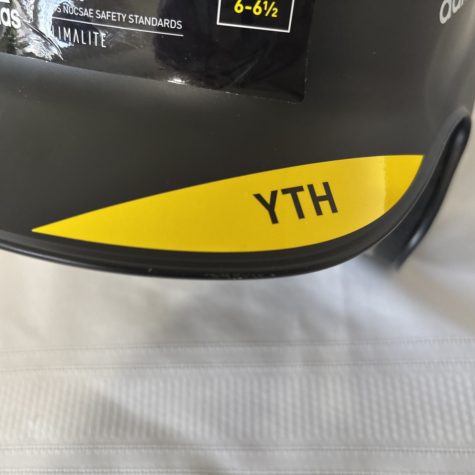 NEW ADIDAS Climalite CAPTAIN Batting Helmet Youth Black Size 6-6 1/2