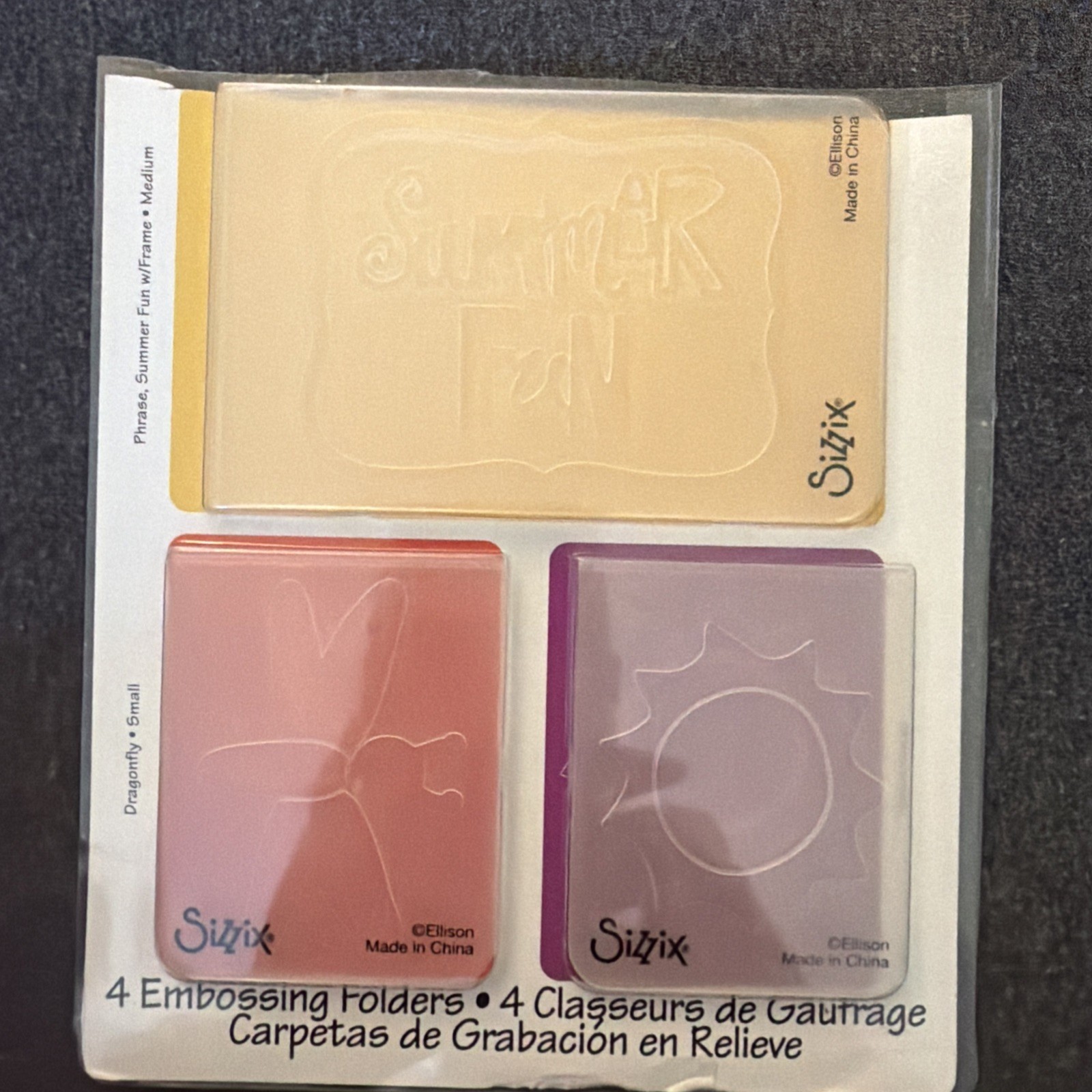Sizzix Summer Fun Set of 3 Embossing Folders