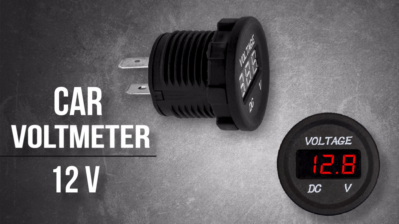 Auto Waterproof Digital Red Voltmeter Gauge Meter 12V