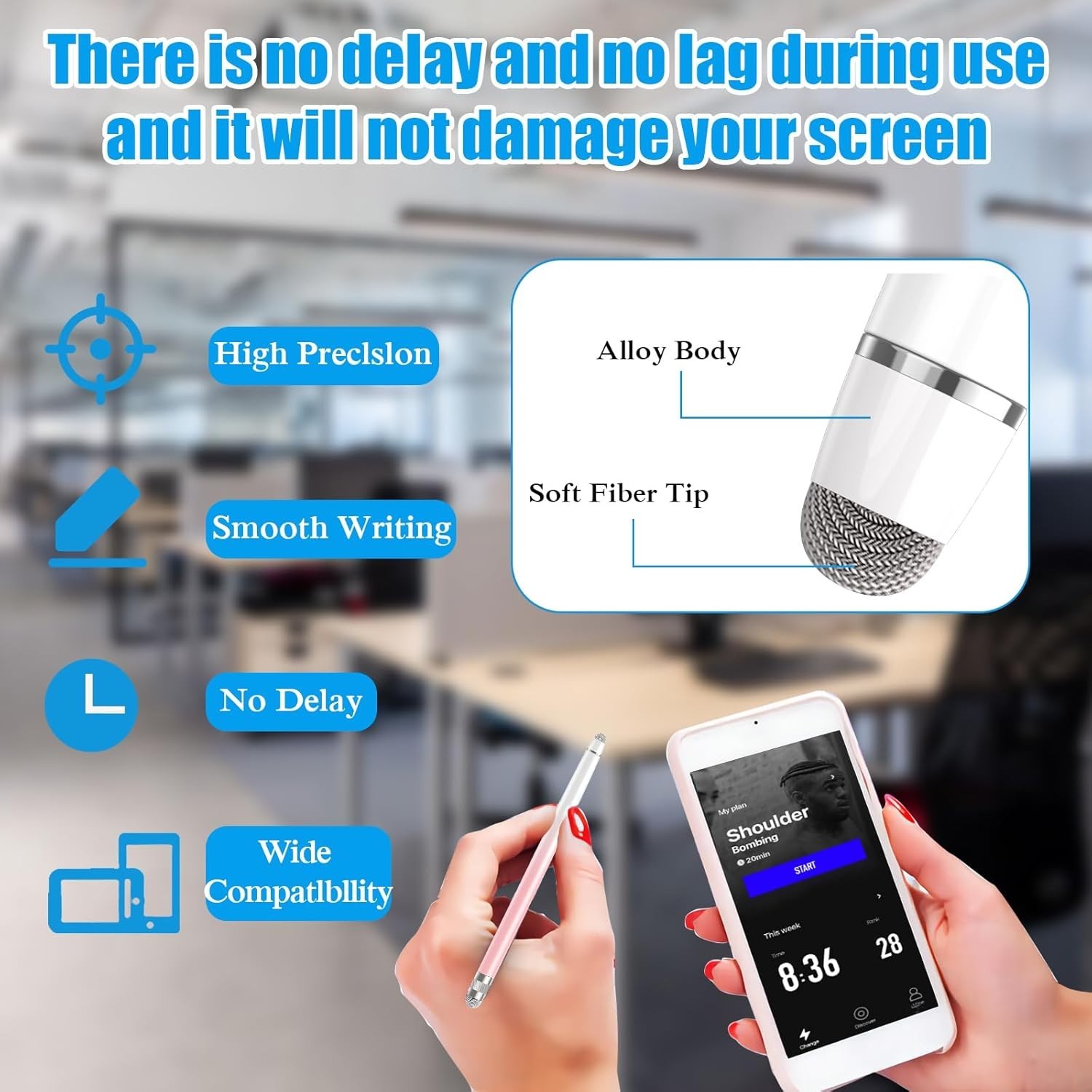 2PCS Versatile Stylus Pens for Touch Screens - Perfect for iPad, iPhone, Android