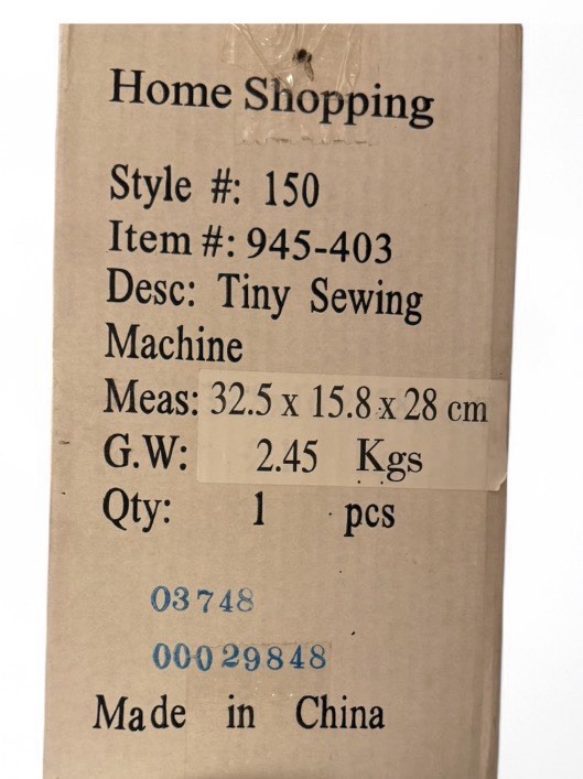 Euro-Pro Model 150 Tiny Electric Mini Sewing Machine, Portable for Sewing