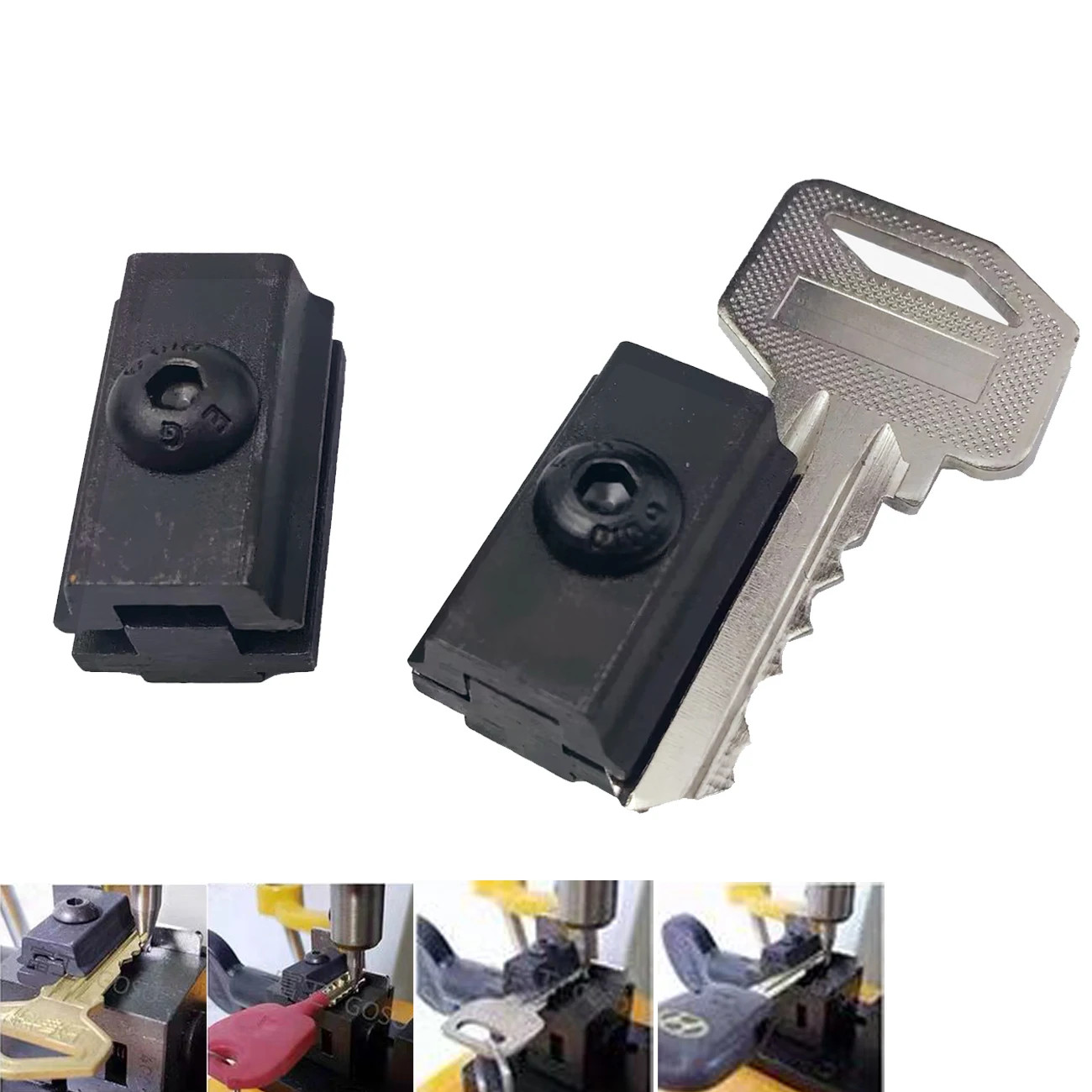 Vertical Key Cutting Machine Clamp Fixture Jaw Double-Sided Vise Replacement Par