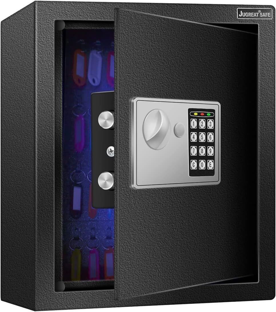 80 Keys Cabinet W/ Sensor Light Electronic Key Safe Pin Code Keyless Storage Box