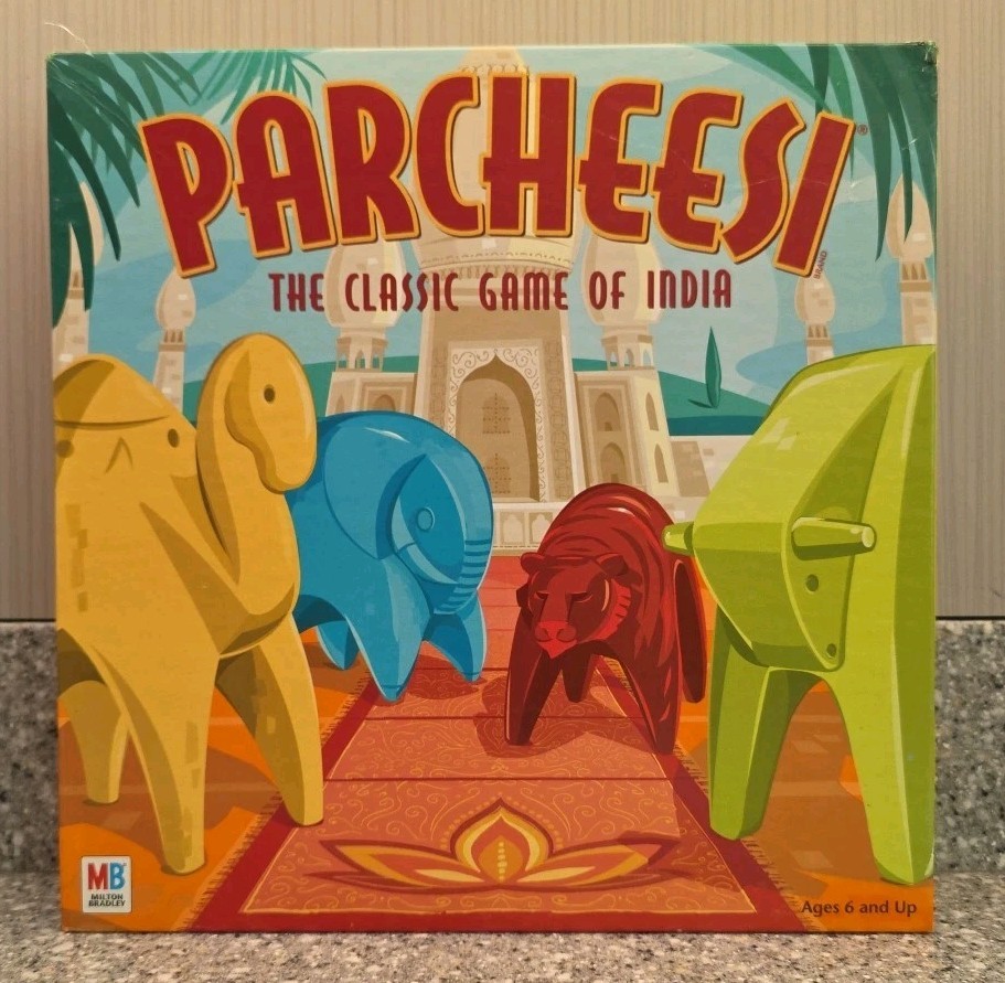 Parcheesi Board Game Classic Game Of India 40337 2001 Hasbro Complete