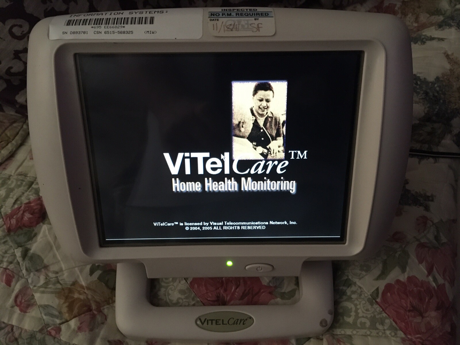 Vitel Care VitelCare T400 VC-9200 A&D Touch Screen In Home Health Monitor LN