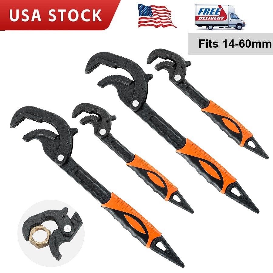 4 PCS Multi-function Magic Wrench Self-Adjusting Spanner Pipe Wrench