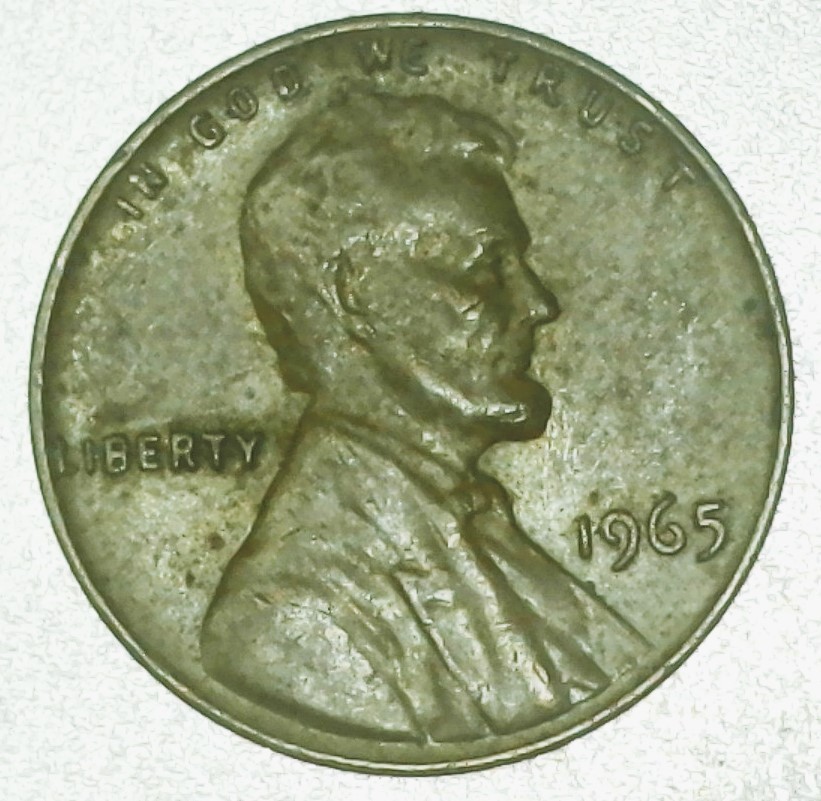 US 1965 P Lincoln Memorial Cent Copper Penny Ungraded Circulated Philadelphia