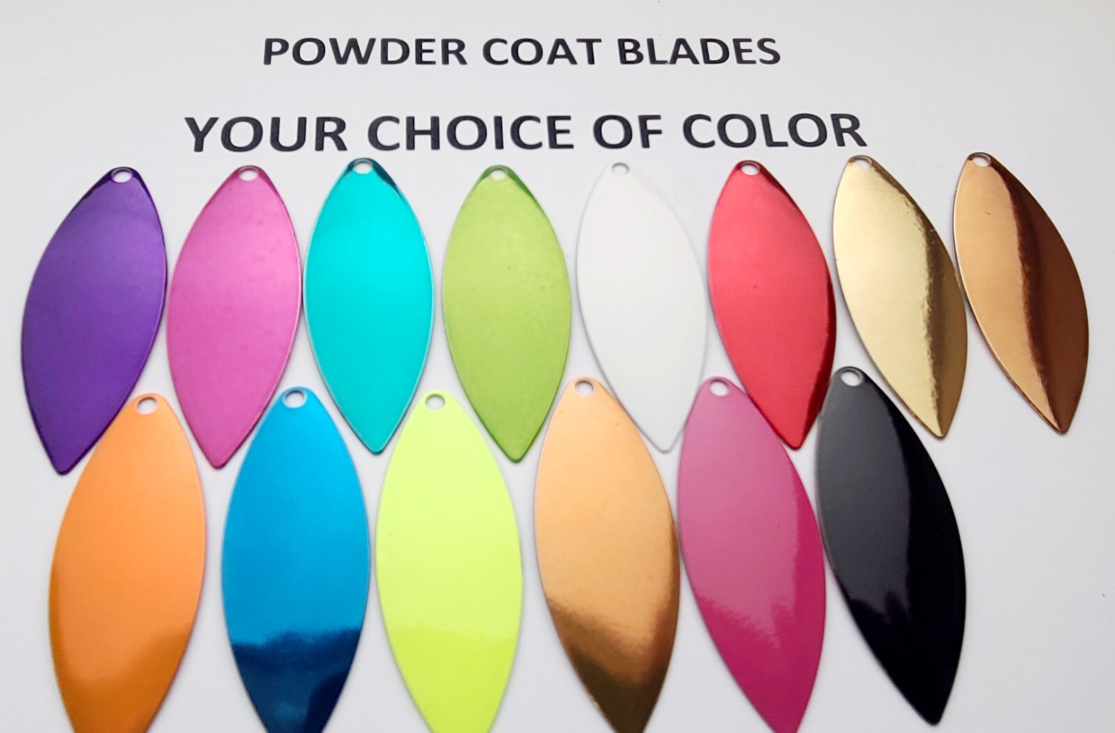 10 sz #4 powder coated Smooth willow leaf blades spinner baits or lure making