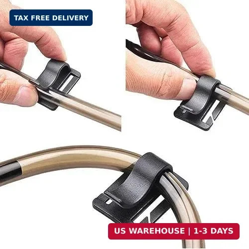 4pcs Black Water Bladder Tube Clips for Hydration Pack,Universal Hydration Pack