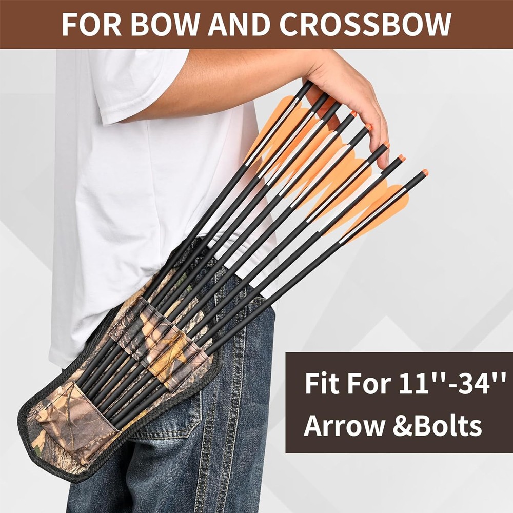 Archery Arrow Quiver Bag Crossbow Bolts Quiver Hip Arrows Pocket Holder Waist