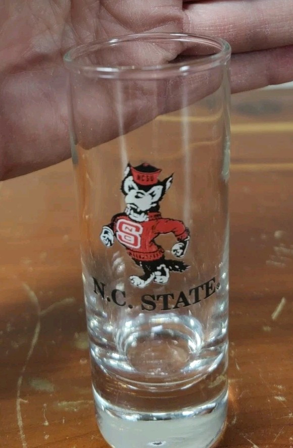 N. C.  state wolfpack double shot glass