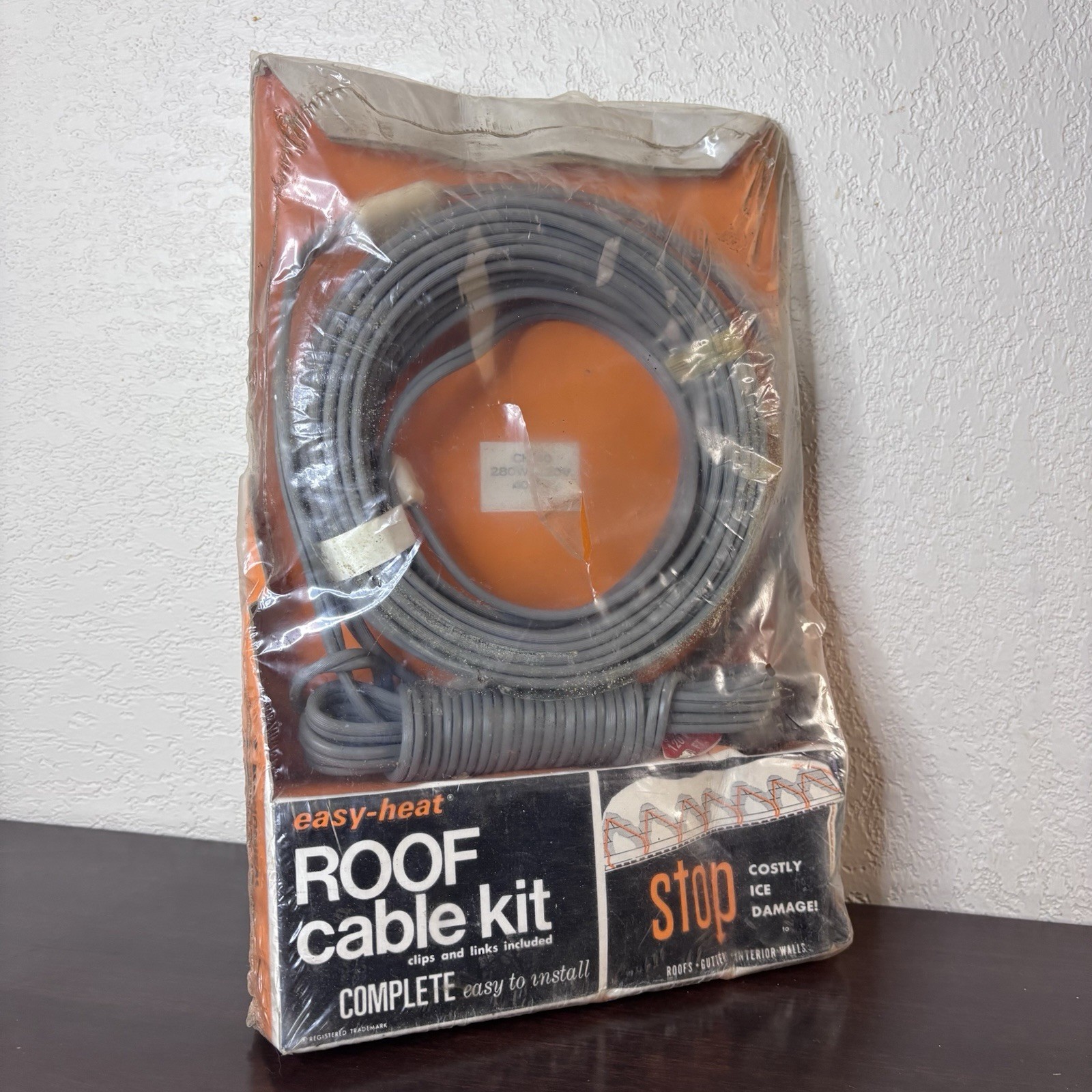 Vintage Wirekraft Easy-Heat Roof Cable Kit - Easy To Install 40 Feet - CK-40