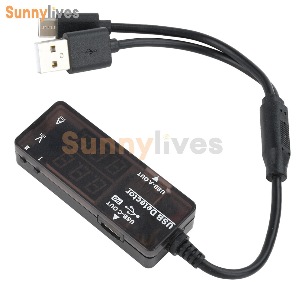 USB Charge Detect Current Voltage Tester Voltmeter Ammeter Red Blue LED Display