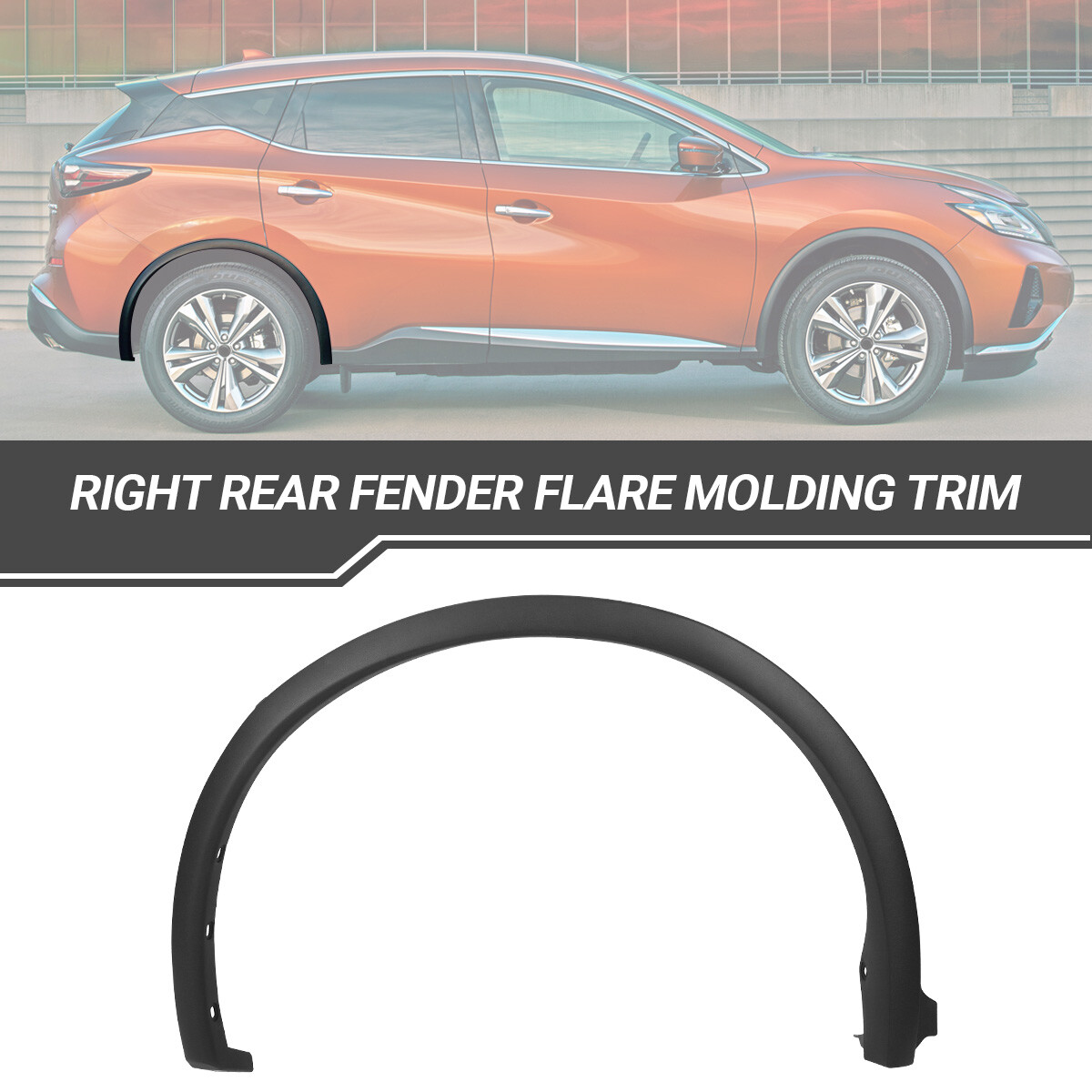 Fit for Nissan Murano 2015-2021 2022 Rear Right Side Black Fender Flare New