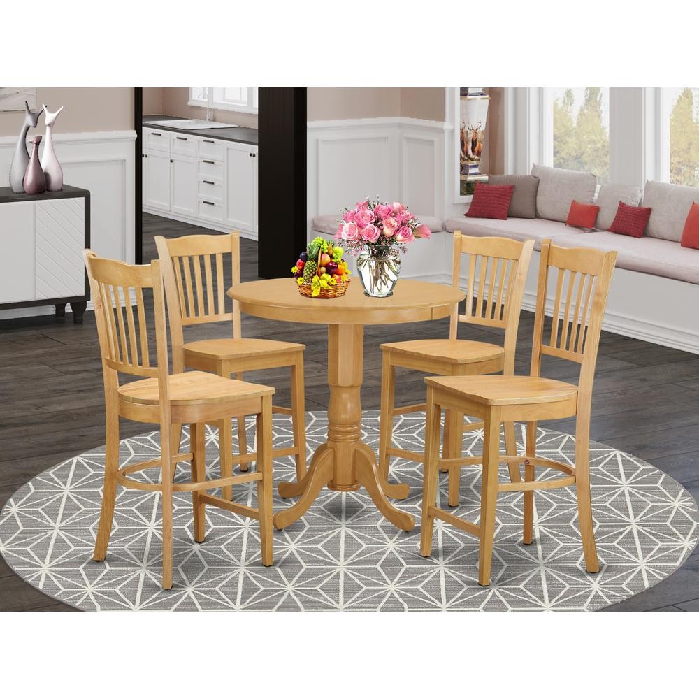 5 PC counter height pub set - Kitchen Table and 4 bar stools.