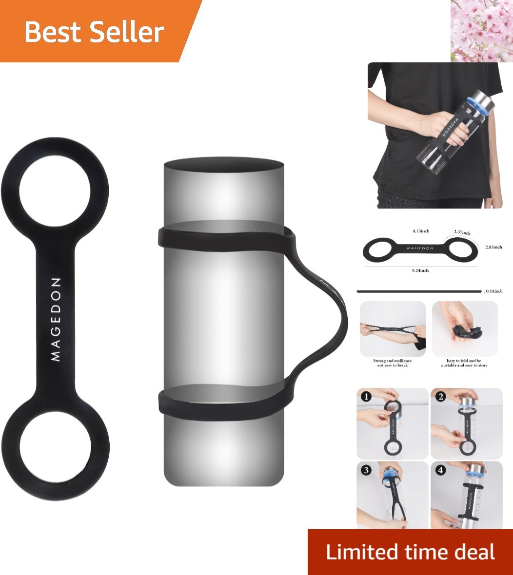 Adjustable Soft Rubber Water Bottle Carrier Grip - Perfect for Running & Cycling