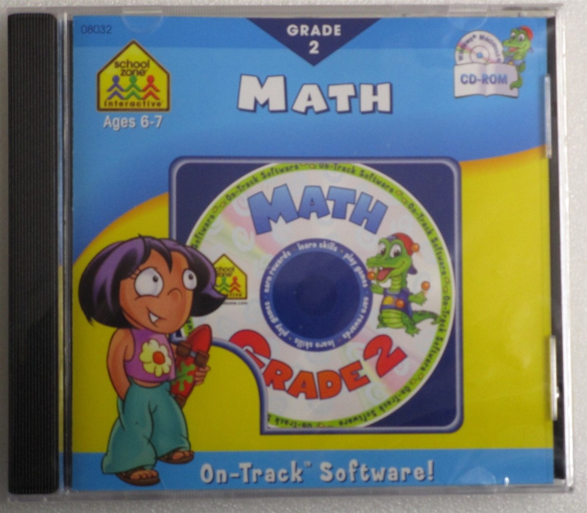 Software PC School Zone Math 2 Grade 2 Ages 6-7 NEW SEALED Jewel