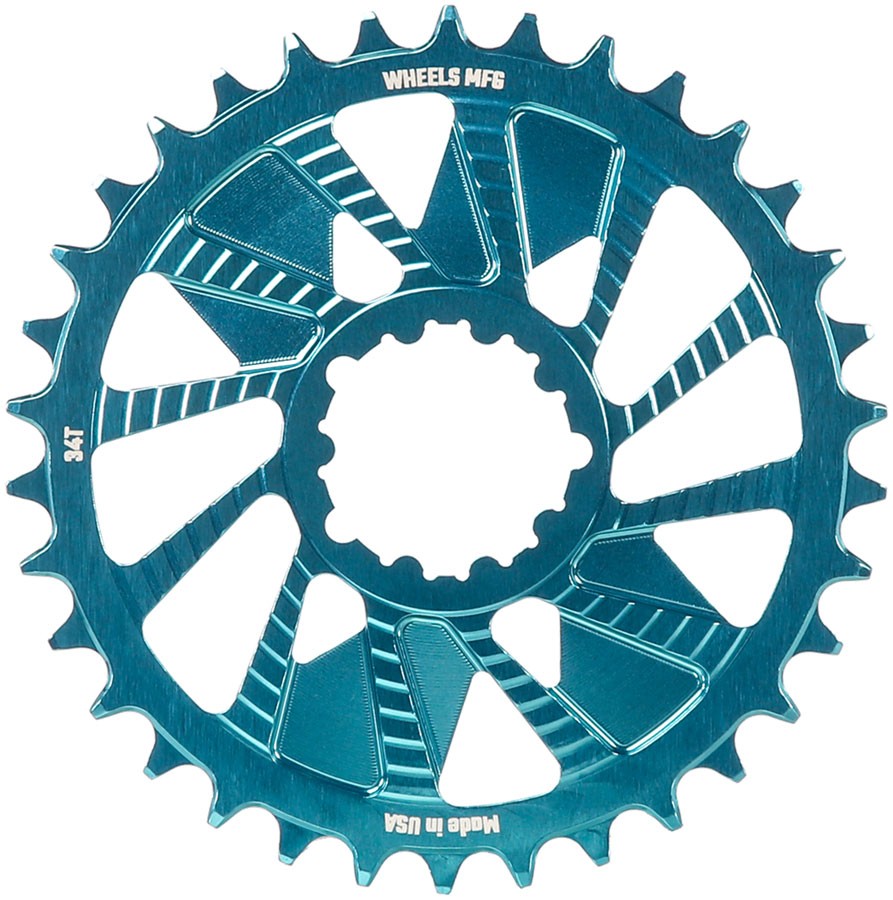 Wheels Manufacturing Direct Mount Chainring - 34t, SRAM 3-Bolt Direct Mount,