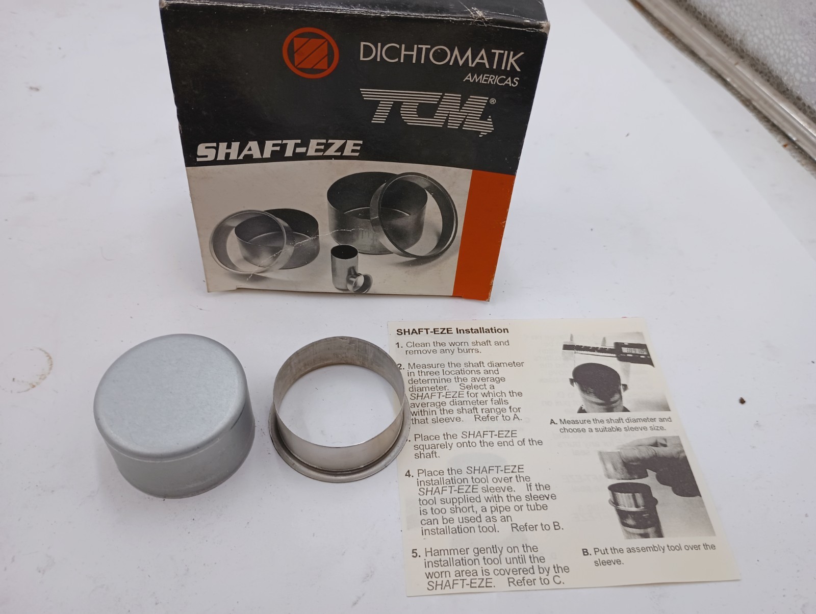 NEW SHAFT-EZE 99162 THIN WALL STAINLESS STEEL SHAFT REPAIR SLEEVE 1.622-1.628"