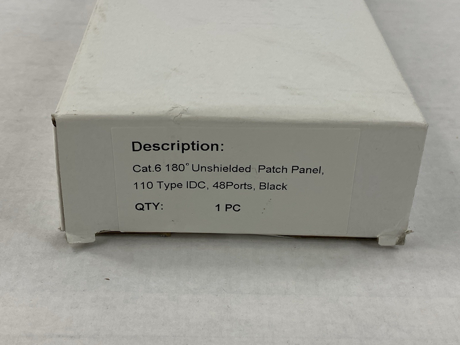Cat 6 180° Unshielded Patch Panel, 110 Type IDC with 48 Ports