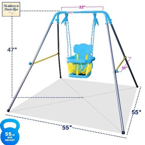 FNS-004 My 1st Toddler Swing - Heavy-Duty Baby Swing Set 58" L x 58" W x 47" H
