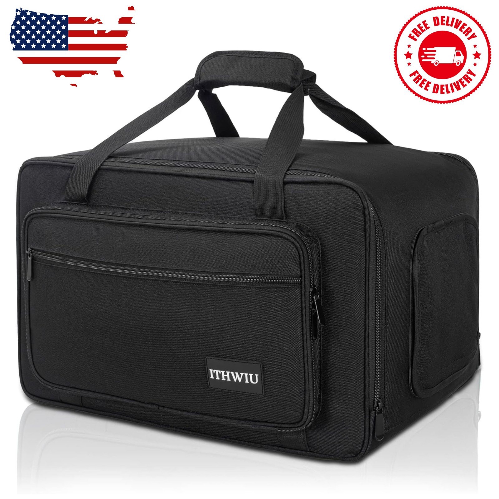 Speaker Carrying Bag with Thickened Sponge for Compact 8" Speaker Cabinets; ...