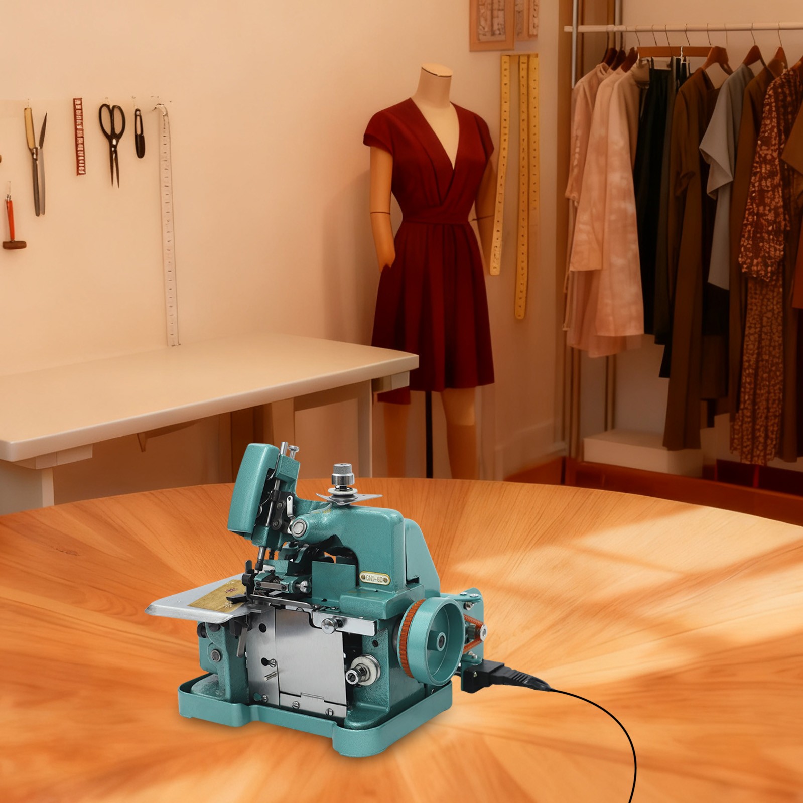 110V Overlock Machine, 150W Overedging Sewing Machine, Green Overlock Machine